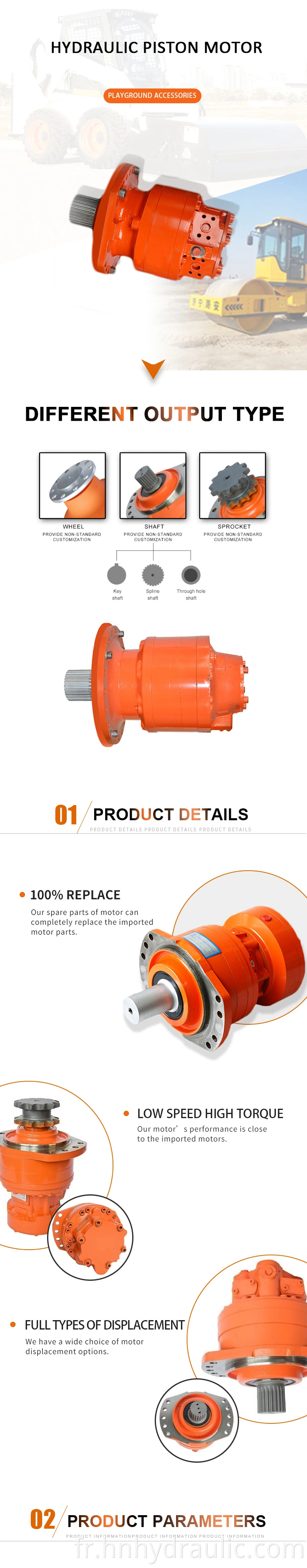 MS / MSE Série MS05 MS08 MS25 MS35 MS50 MOTEUR HYDRAULIQUE